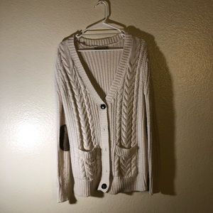 Waffle knit cardigan